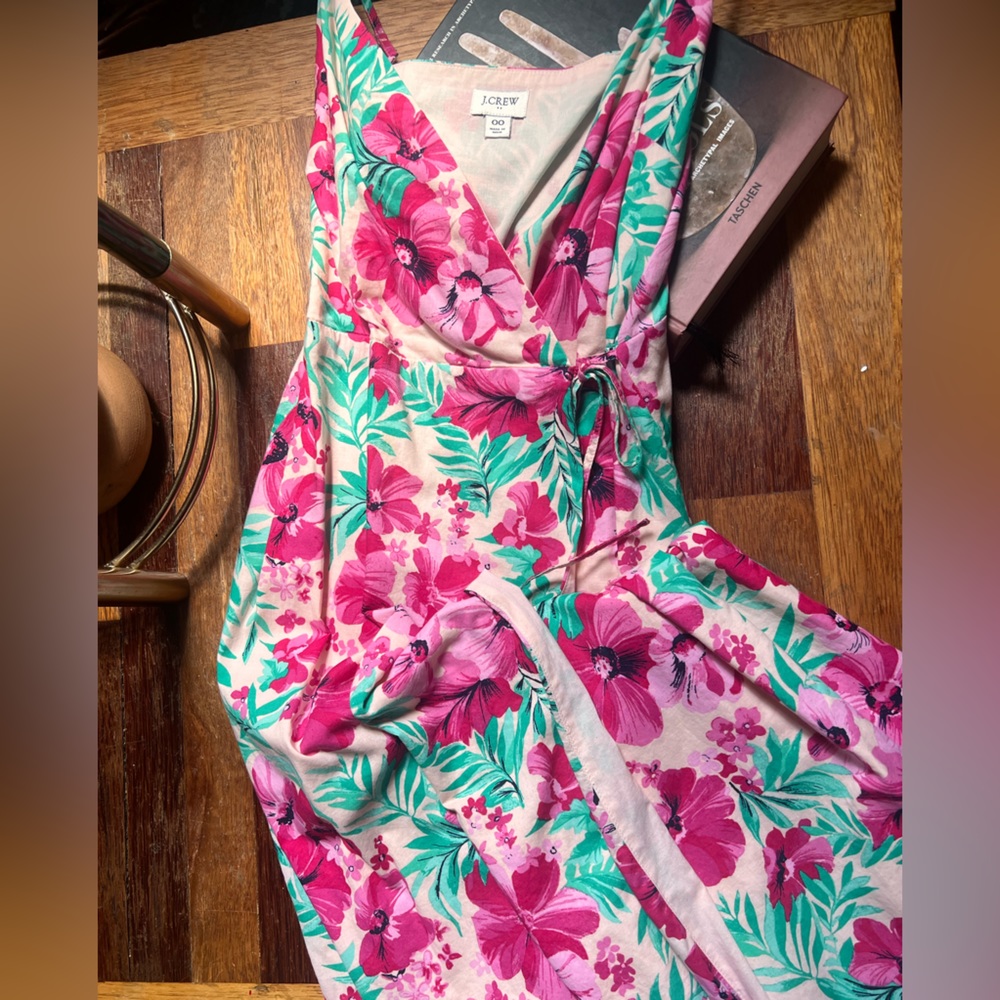 J Crew hibiscus wrap dress size 00